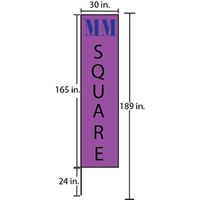 Square Large Flag Kit (30” x 165″)