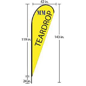 Teardrop Large Flag Kit (42” x 119″)