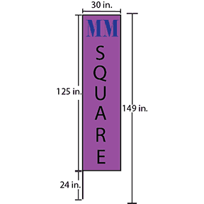 Square Medium Flag Kit (30” x 125″)