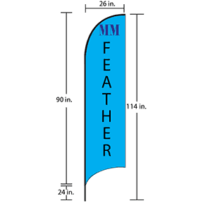 Feather Small Flag Kit (23” x 90″)