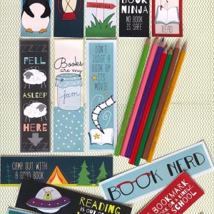 5k 14pt Full Color Double Sided 7" x 2" Book Marks Printed