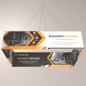 10' Square Double Sided Hanging Trade Show Sign