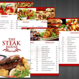 5k 8.5" x 11" Full Color Menus / Brochures 100lb Gloss Book