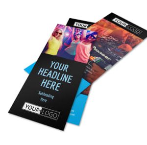 10k 14pt Full Color Double Sided 4.25" x 5.5" Club Flyers